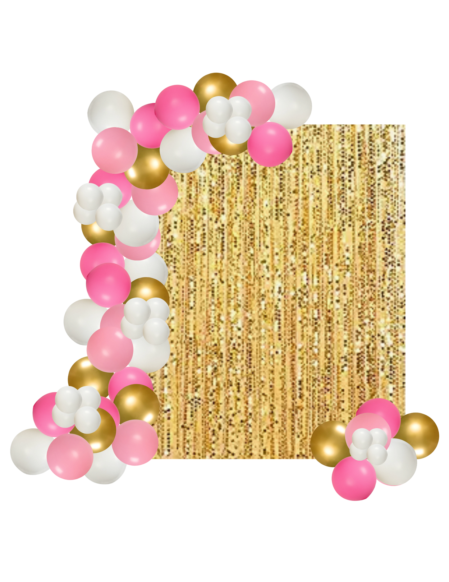 Sequin Draping Backdrop with Double Garland