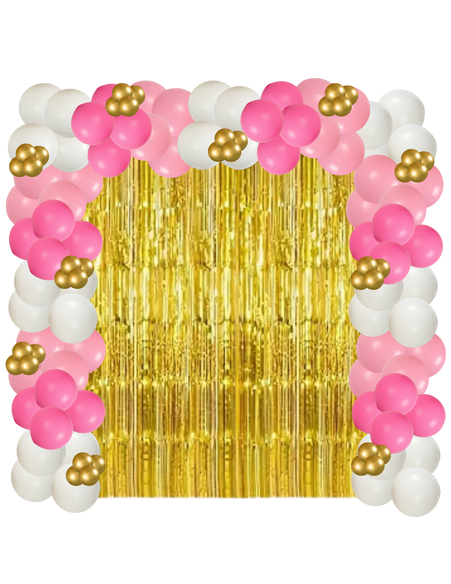 Organic Square Arch with Foil Fringe