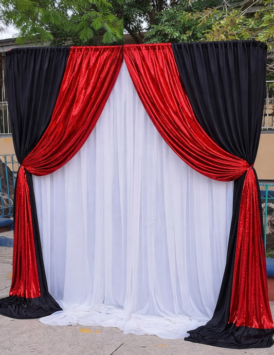 Traditional/Sequin Mix Drape Wall Backdrop