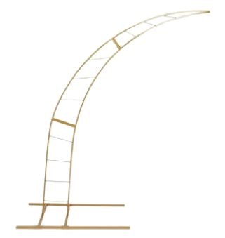 Metal Half Crescent Moon Backdrop - 6.5ft