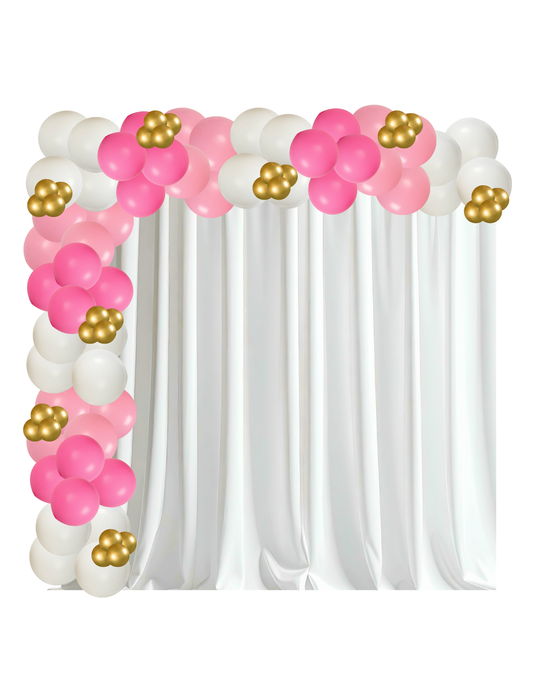 Traditional draping Backdrop with Organic Garland